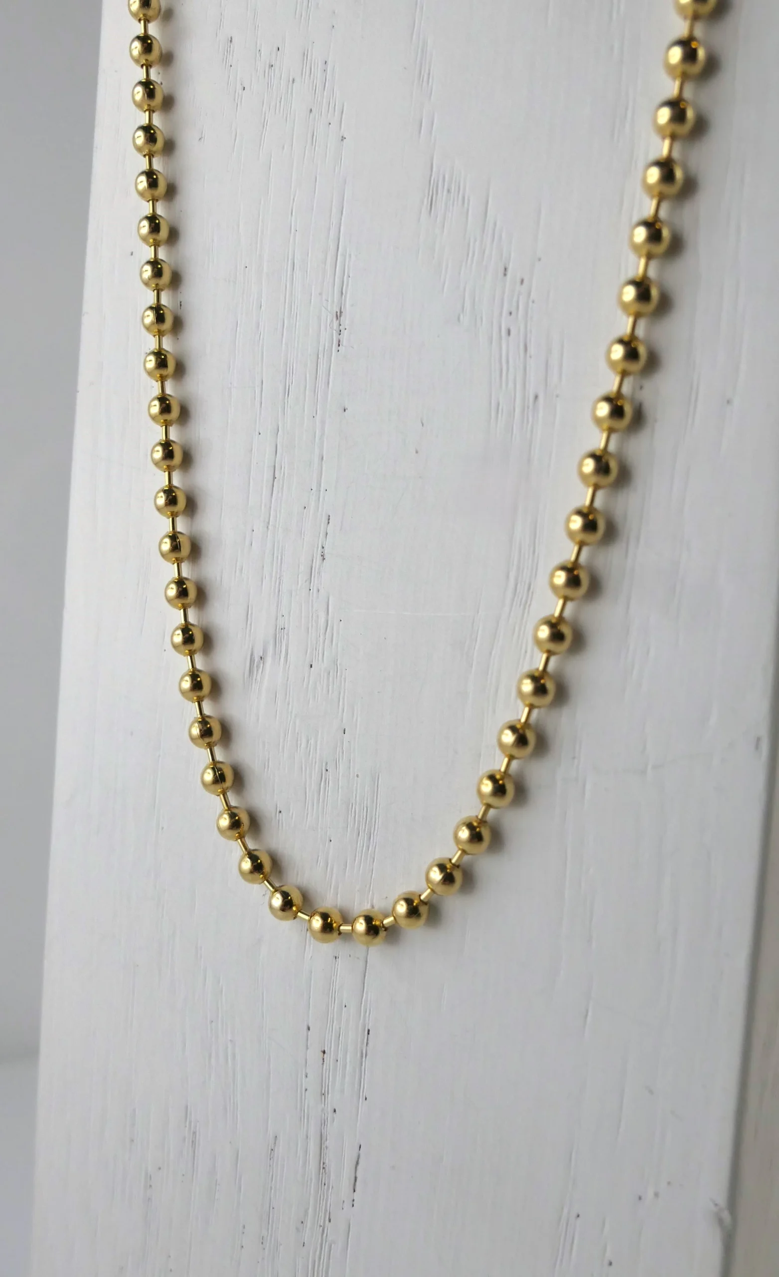 Łańcuszek złoty KULKI próba 585 - długość 45-50 cm żółte złoto HIT